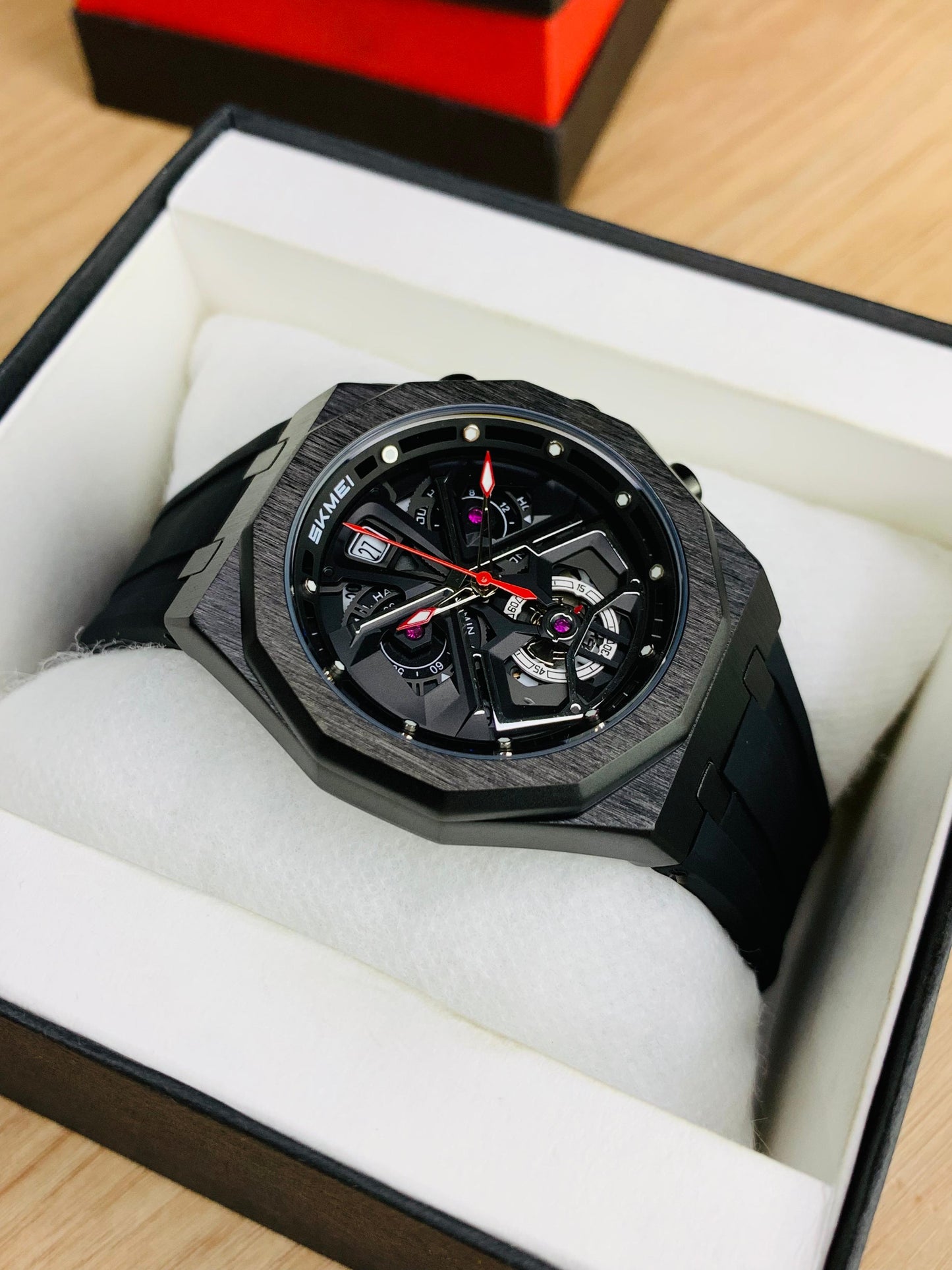 SKMEI 2432 - Rubber Strap Chronograph Working Watch For Men's