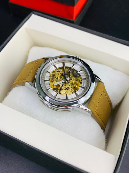 SKMEI M035 - Leather Strap Automatic Watch For Men's