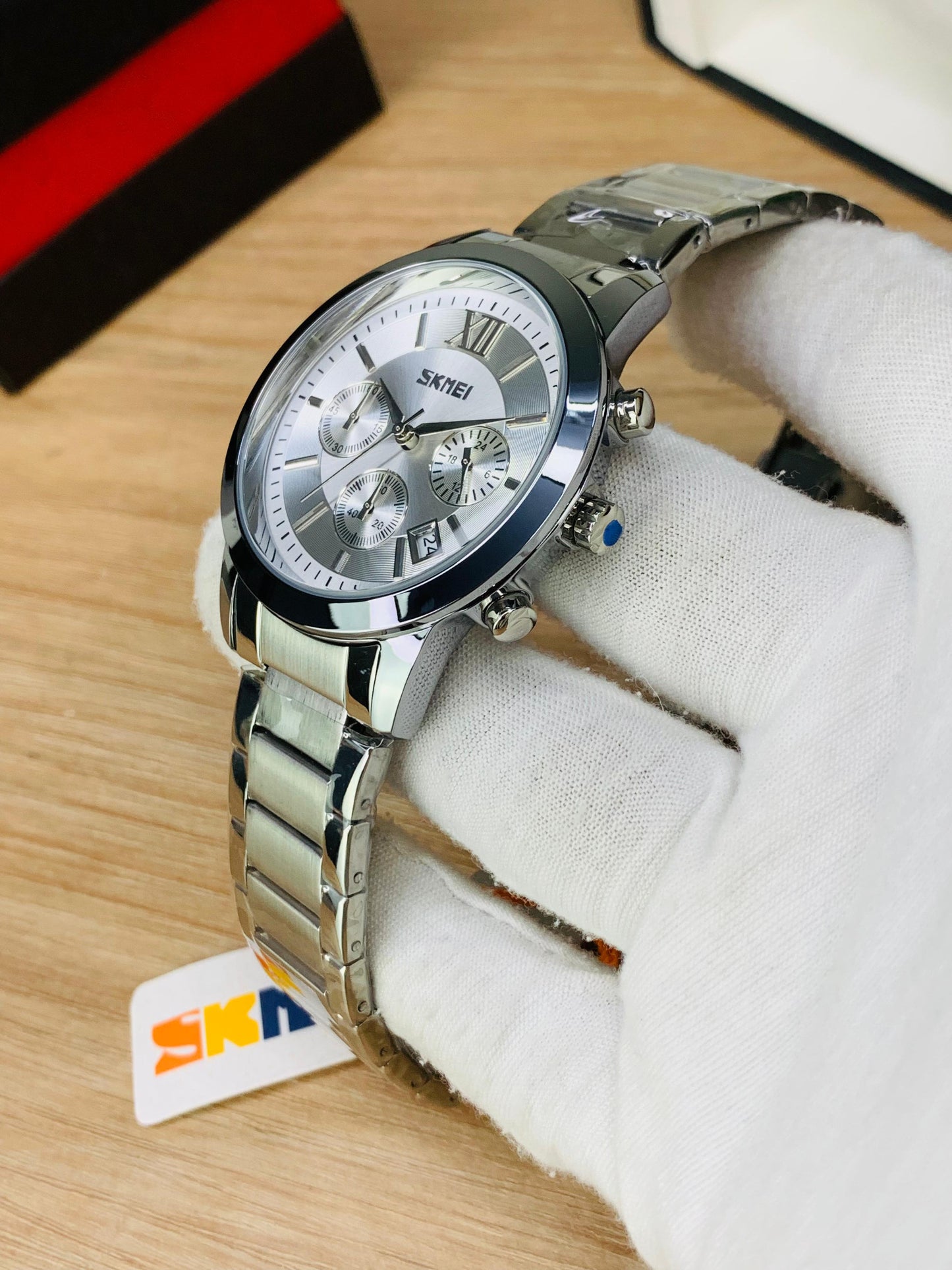 SKMEI 9097 - Stainless Steel Chronograph Working Watch For Men's