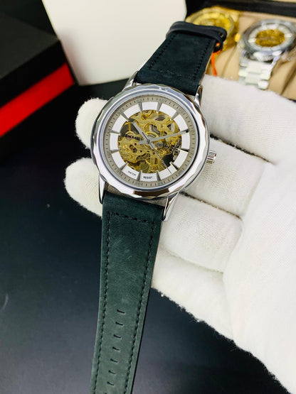 SKMEI M035 - Leather Strap Automatic Watch For Men's