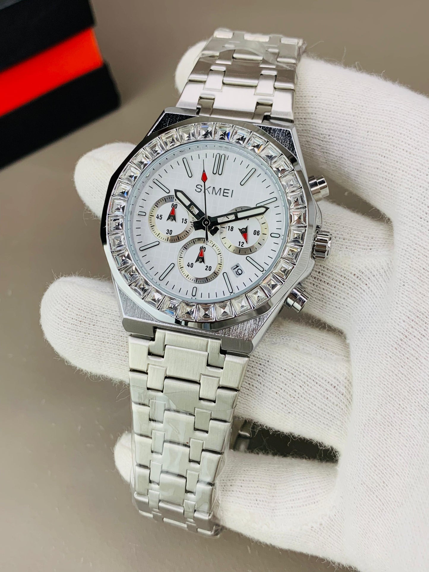 SKMEI 2380 - Stone Case Chronograph Working Watch For Men's