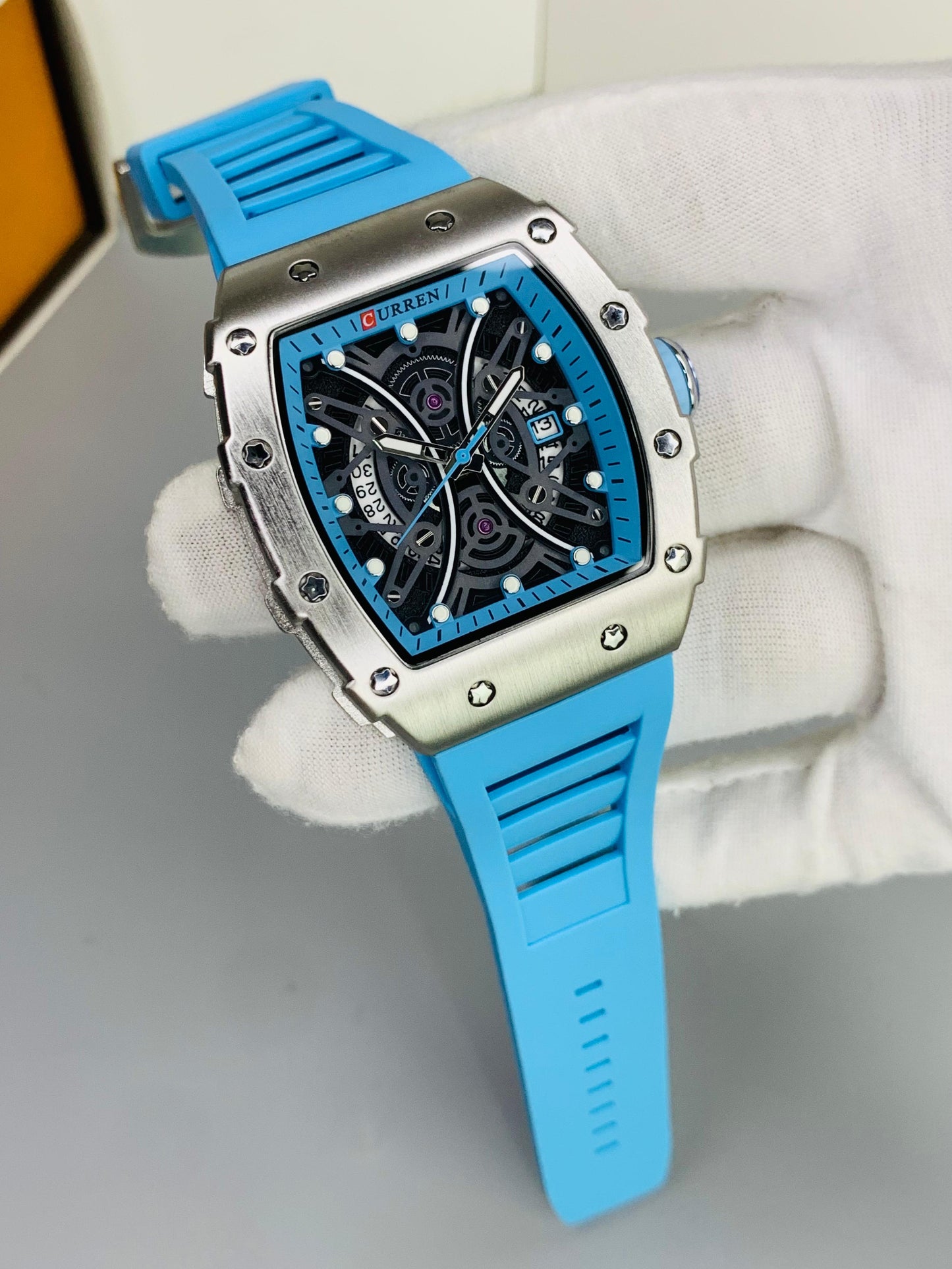 CURREN 8438 - Skeleton Watch For Men's