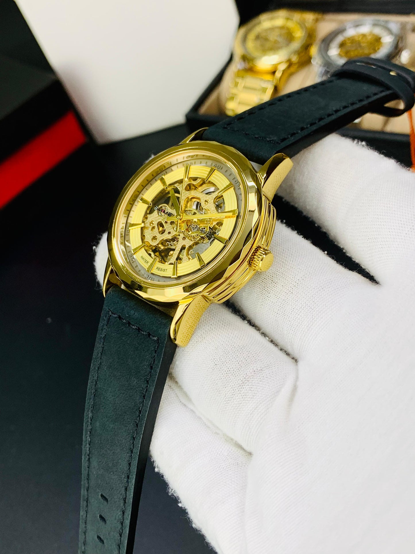 SKMEI M035 - Leather Strap Automatic Watch For Men's