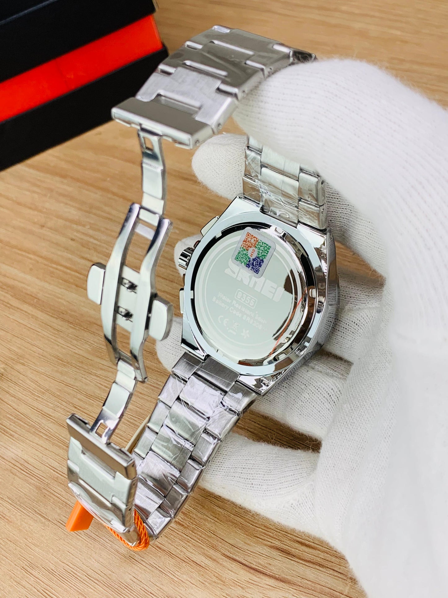 SKMEI 9355 - Chronograph Working Stainless Steel Chain Watch For Men's
