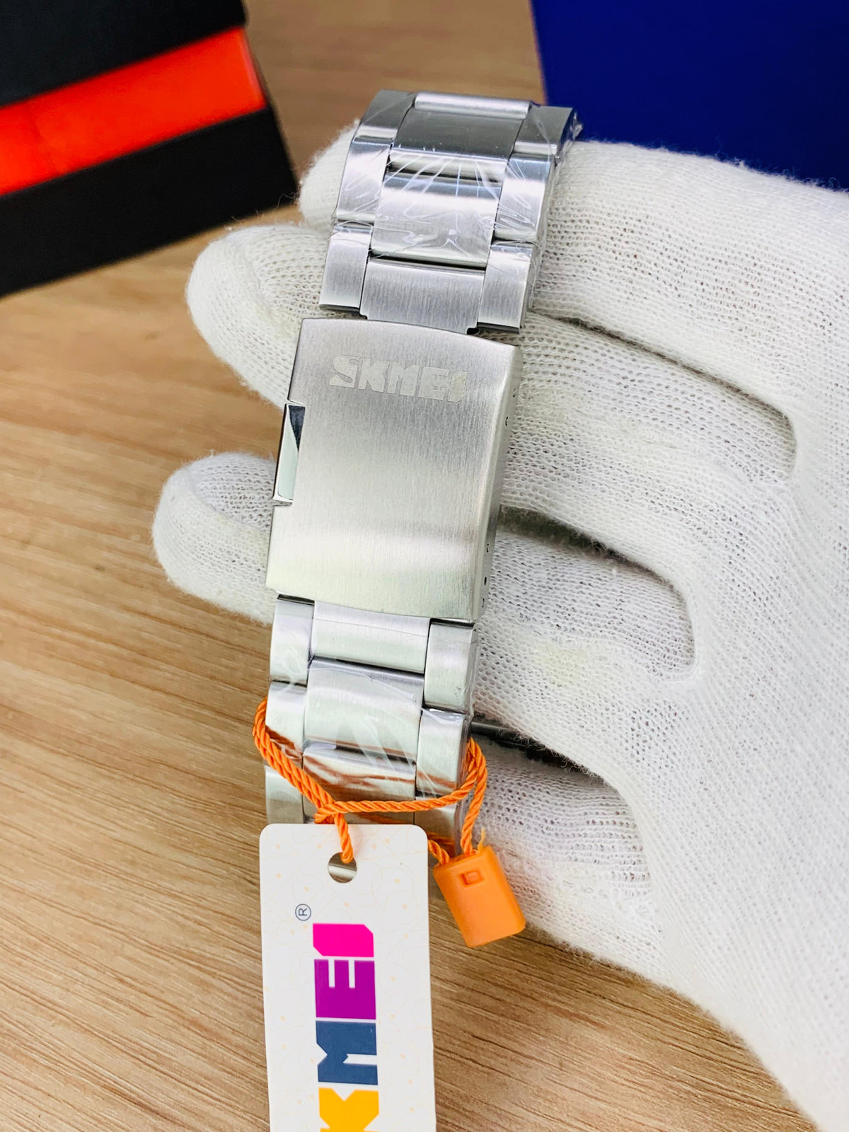 SKMEI 2204 - Triple Time Stainless Steel Watch For Mens