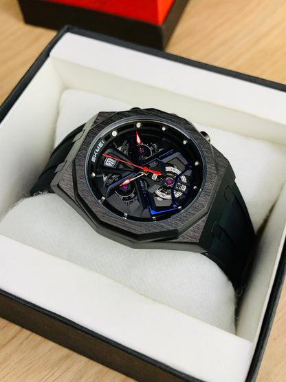 SKMEI 2432 - Rubber Strap Chronograph Working Watch For Men's