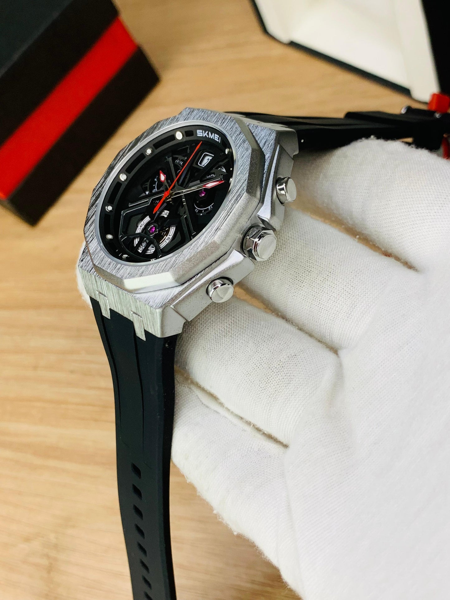 SKMEI 2432 - Rubber Strap Chronograph Working Watch For Men's