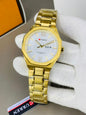 CURREN 8476 - New Shape Day Date Stainless Steel Chain Watch For Men's