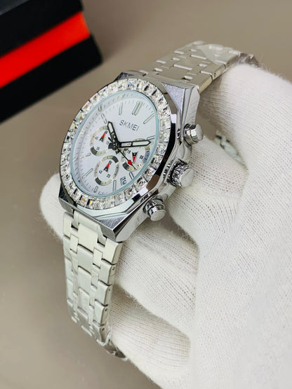 SKMEI 2380 - Stone Case Chronograph Working Watch For Men's