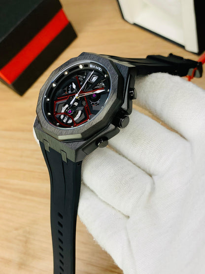 SKMEI 2432 - Rubber Strap Chronograph Working Watch For Men's