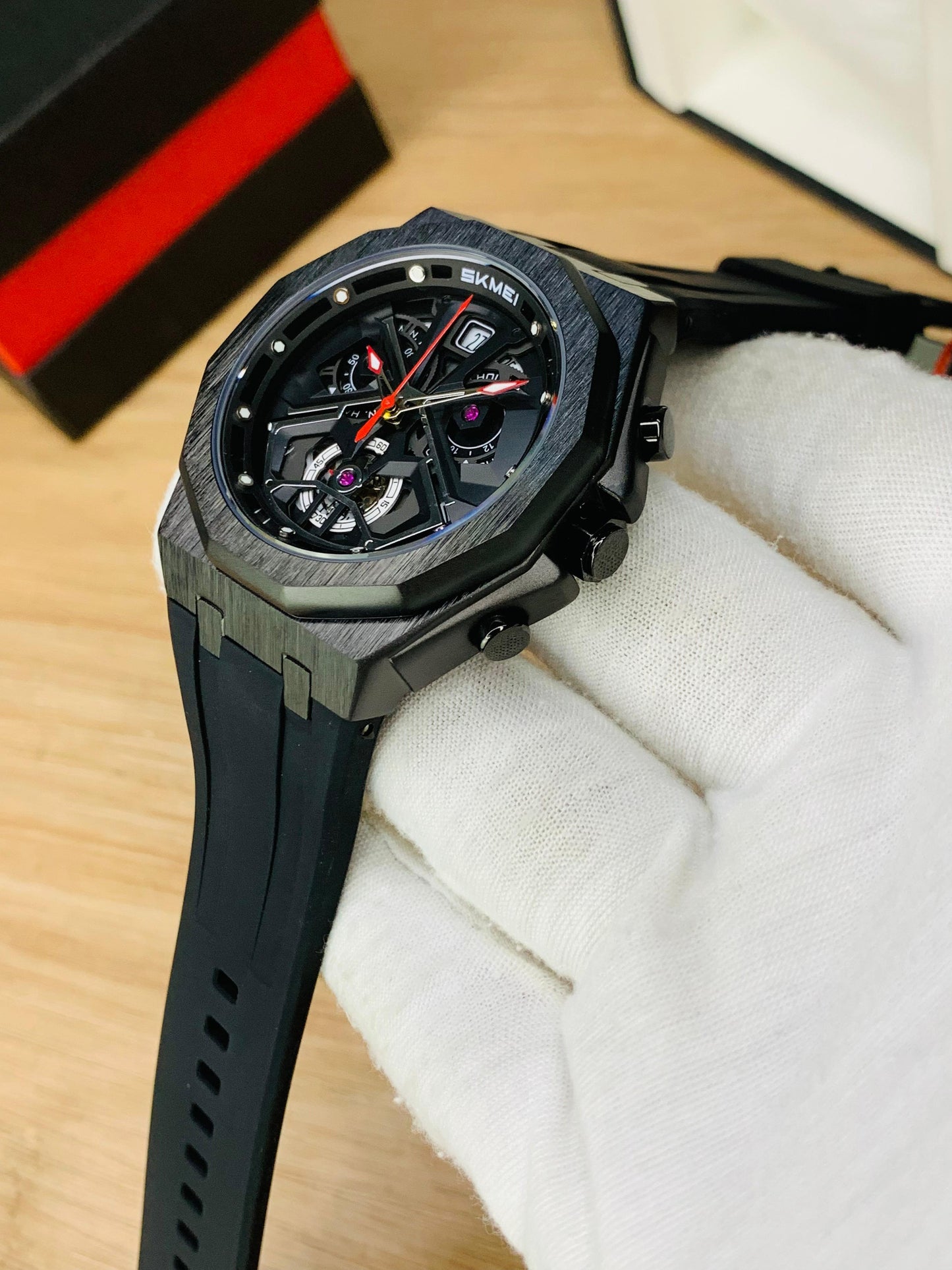 SKMEI 2432 - Rubber Strap Chronograph Working Watch For Men's