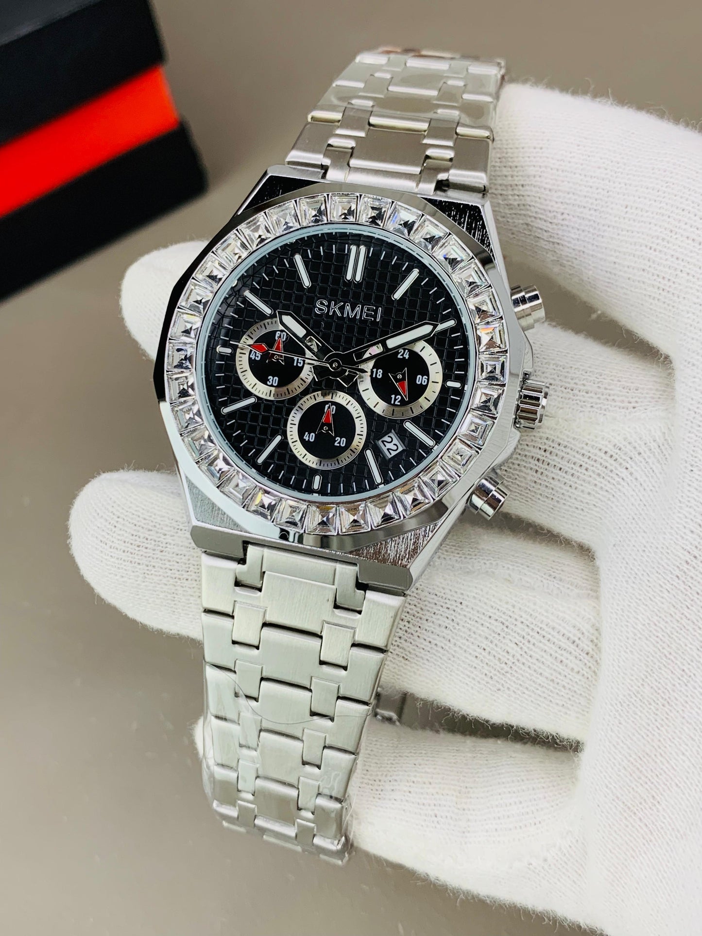 SKMEI 2380 - Stone Case Chronograph Working Watch For Men's