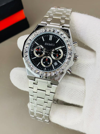 SKMEI 2380 - Stone Case Chronograph Working Watch For Men's