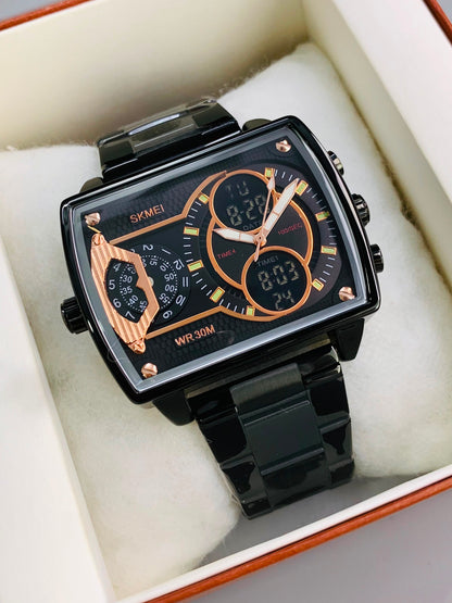 SKMEI 2229 - Most Selling Stainless Steel Dual Time Watch For Mens