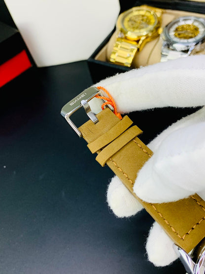 SKMEI M035 - Leather Strap Automatic Watch For Men's