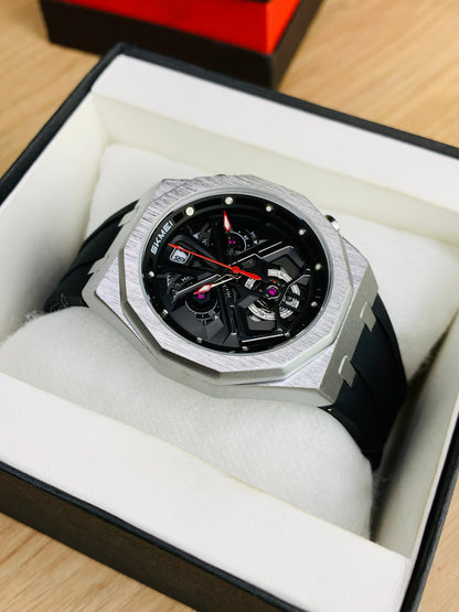 SKMEI 2432 - Rubber Strap Chronograph Working Watch For Men's