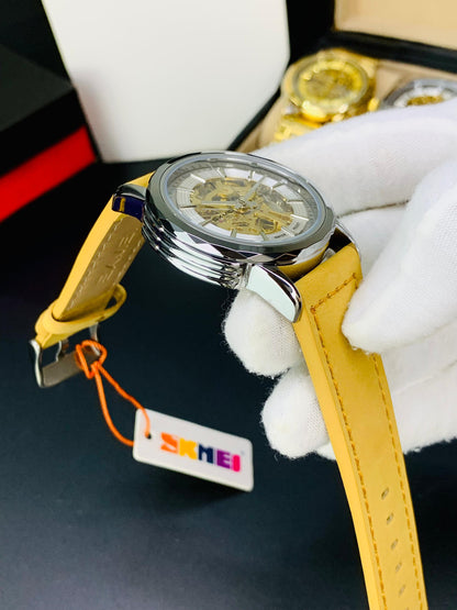 SKMEI M035 - Leather Strap Automatic Watch For Men's