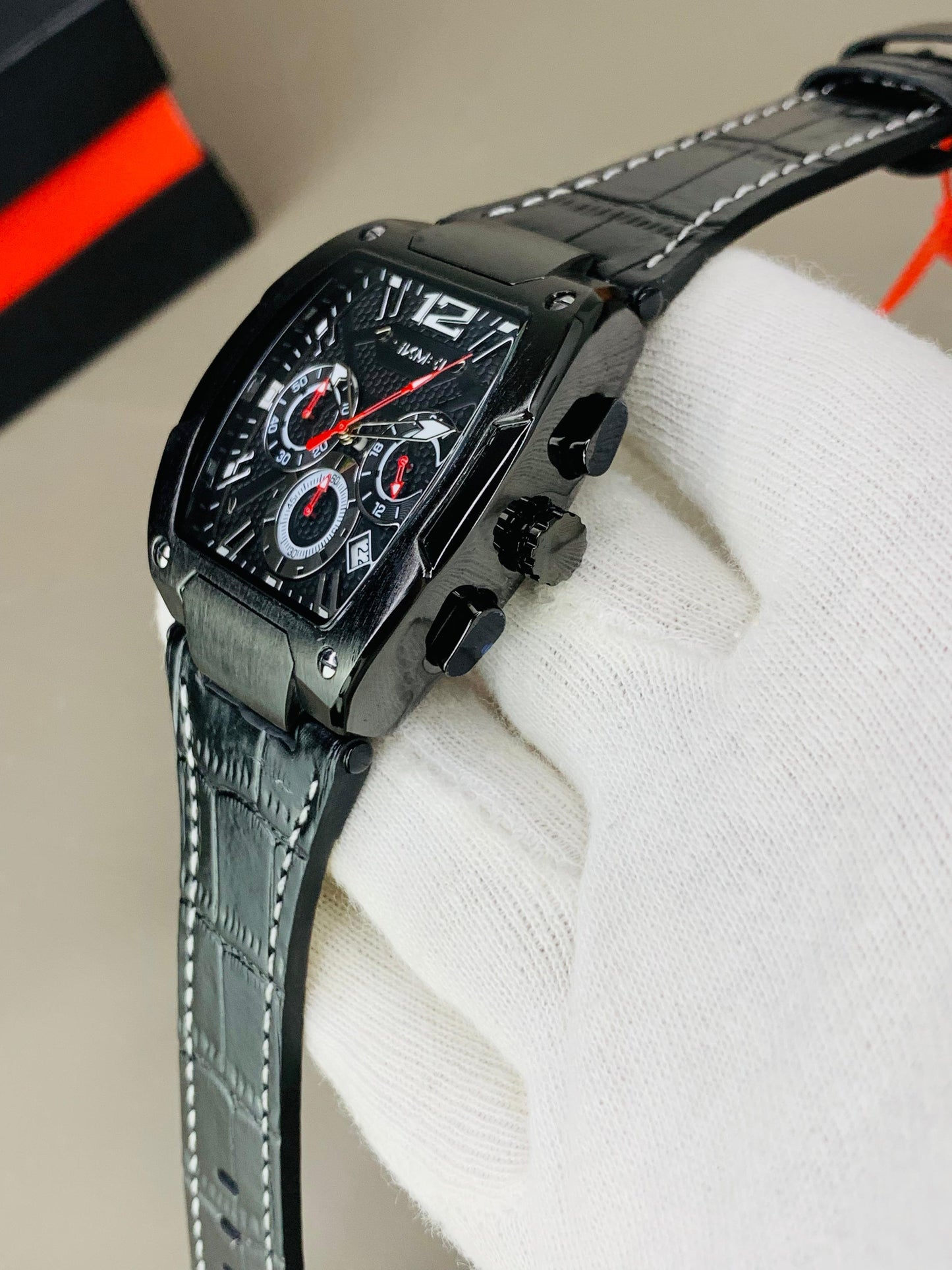 SKMEI 9357 - Leather Belt Chronograph Working Watch For Men's