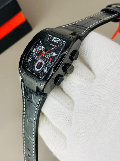 SKMEI 9357 - Leather Belt Chronograph Working Watch For Men's
