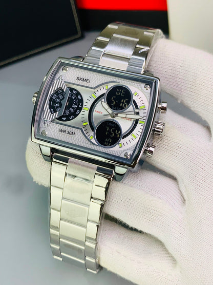 SKMEI 2229 - Most Selling Stainless Steel Dual Time Watch For Mens