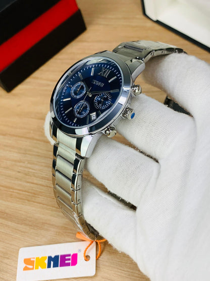 SKMEI 9097 - Stainless Steel Chronograph Working Watch For Men's